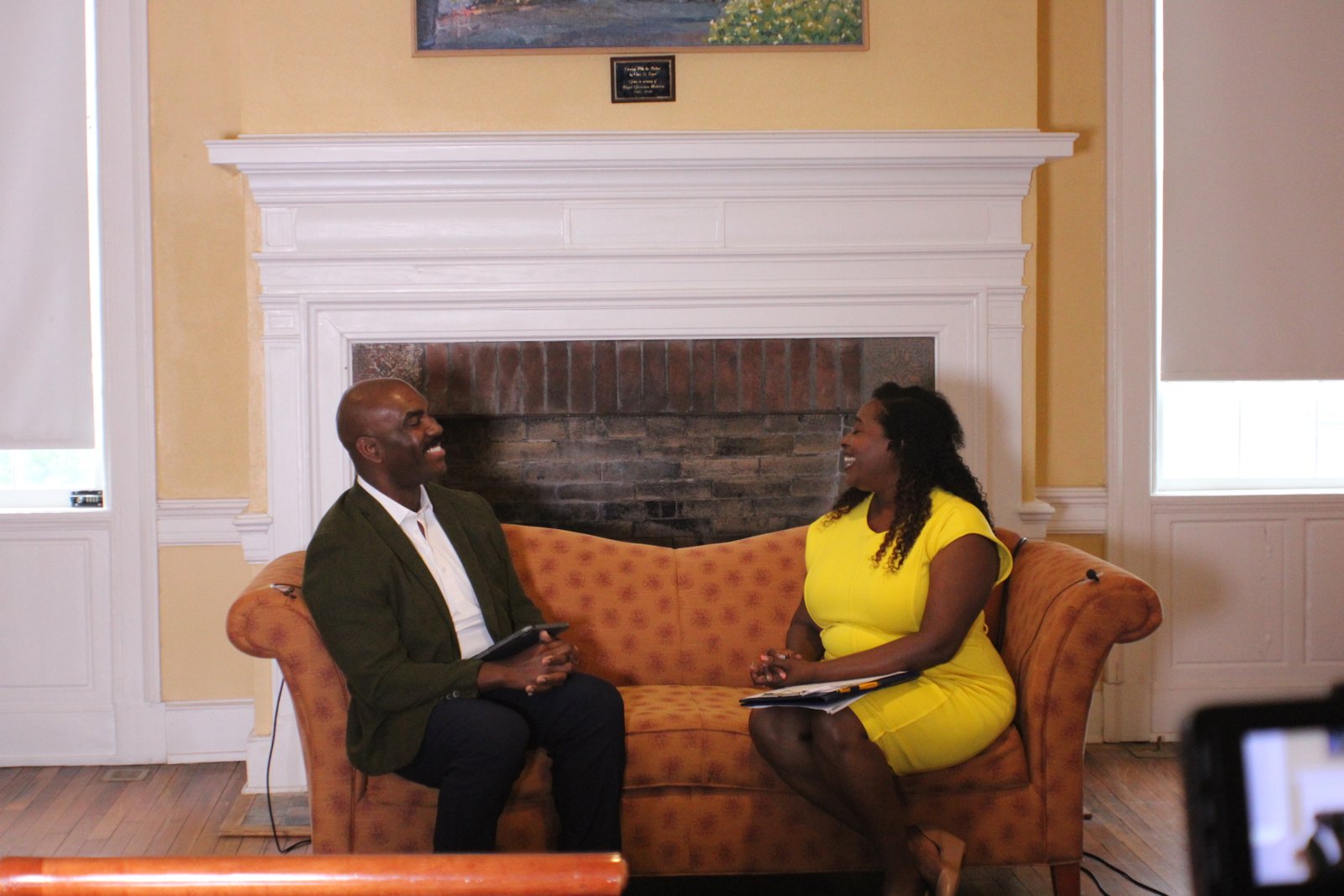 Guest interview on set